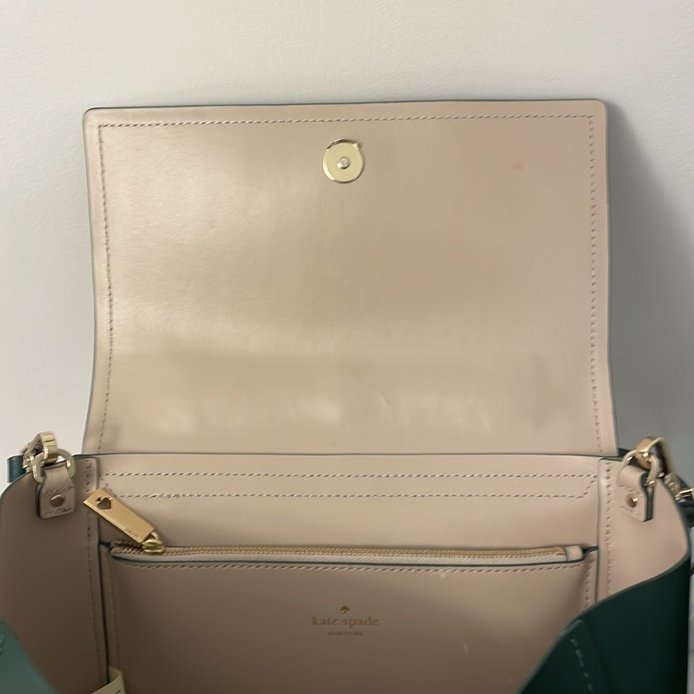 KATE SPADE forest green leather satchel - Picture 7 of 9
